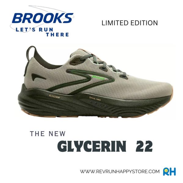 LIMITED EDITION : BROOKS GLYCERIN 22 (MEN) [Olive Green/Beetle] - Image 4