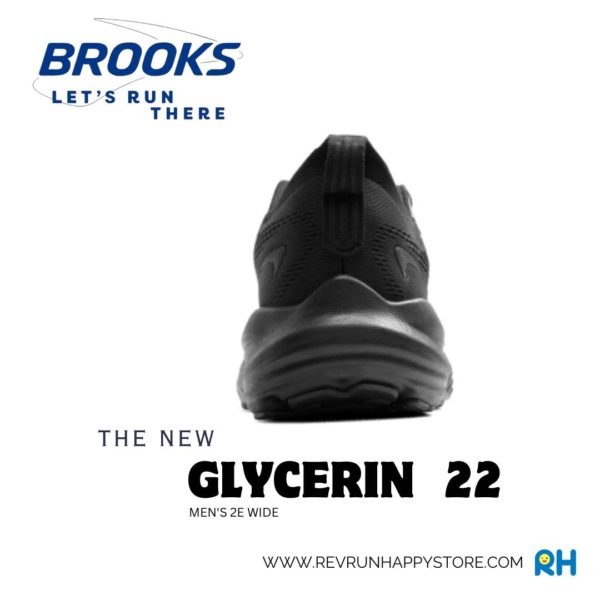 BROOKS GLYCERIN 22 (MEN) [2E WIDE](Black/Black) - Image 5