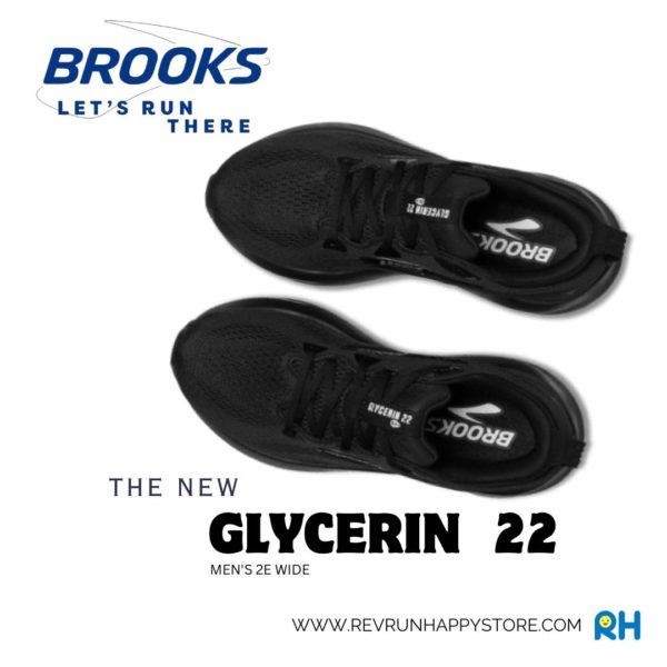 BROOKS GLYCERIN 22 (MEN) [2E WIDE](Black/Black) - Image 4