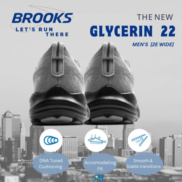 BROOKS GLYCERIN 22 (MEN) [2E WIDE](Grey/Black) - Image 5