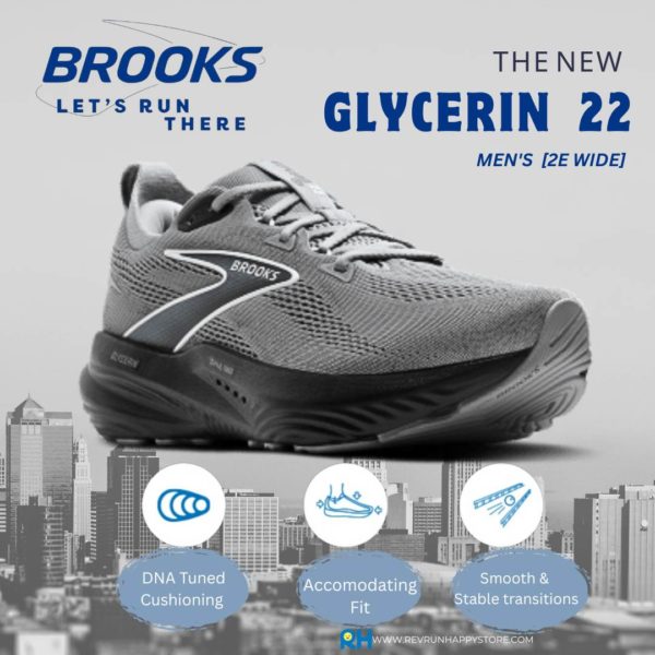 BROOKS GLYCERIN 22 (MEN) [2E WIDE](Grey/Black) - Image 2