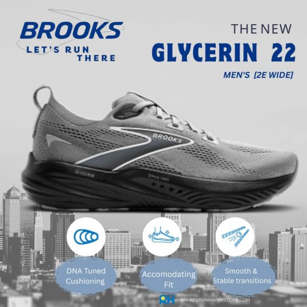 BROOKS GLYCERIN 22 (MEN) [2E WIDE](Grey/Black)