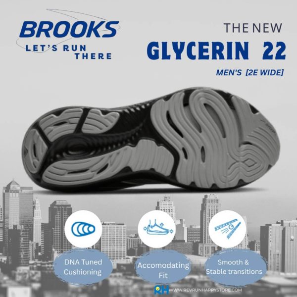 BROOKS GLYCERIN 22 (MEN) [2E WIDE](Grey/Black) - Image 6