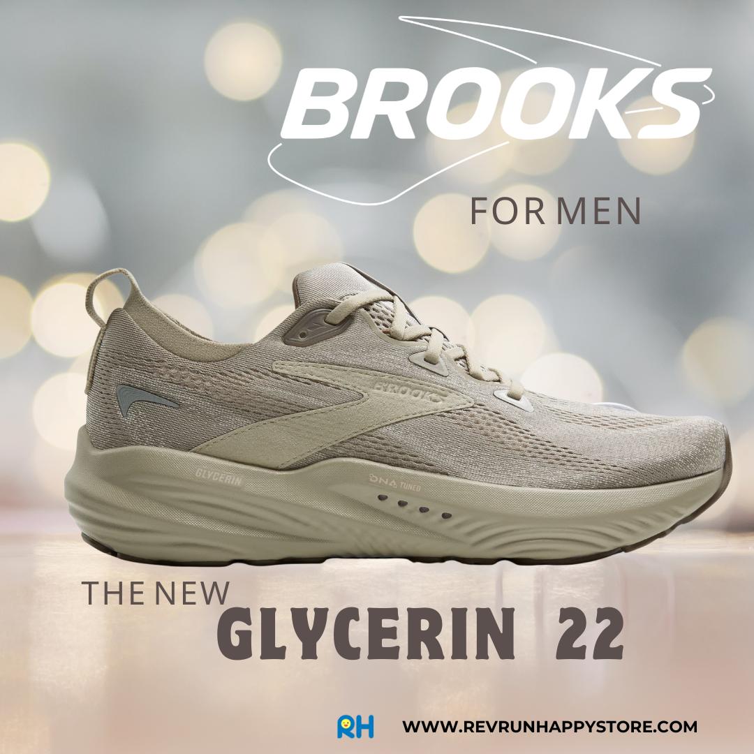 BROOKS GLYCERIN 22 (MEN)(Khaki/London Fog/Almond Oil)