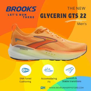BROOKS GLYCERIN GTS 22 (MEN) (Orange/Nightlife/White)