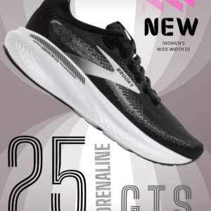 BROOKS ADRENALINE GTS 25 WOMEN (Wide D)[Black/White]